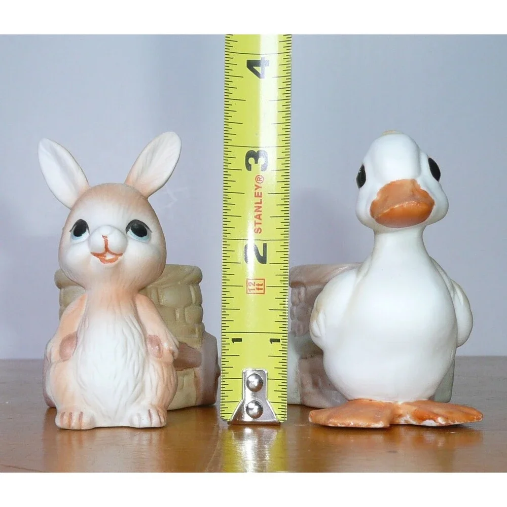Lot 2 Easter Votive Candle Holder Bunny + Duck with Cart Basket Price Products